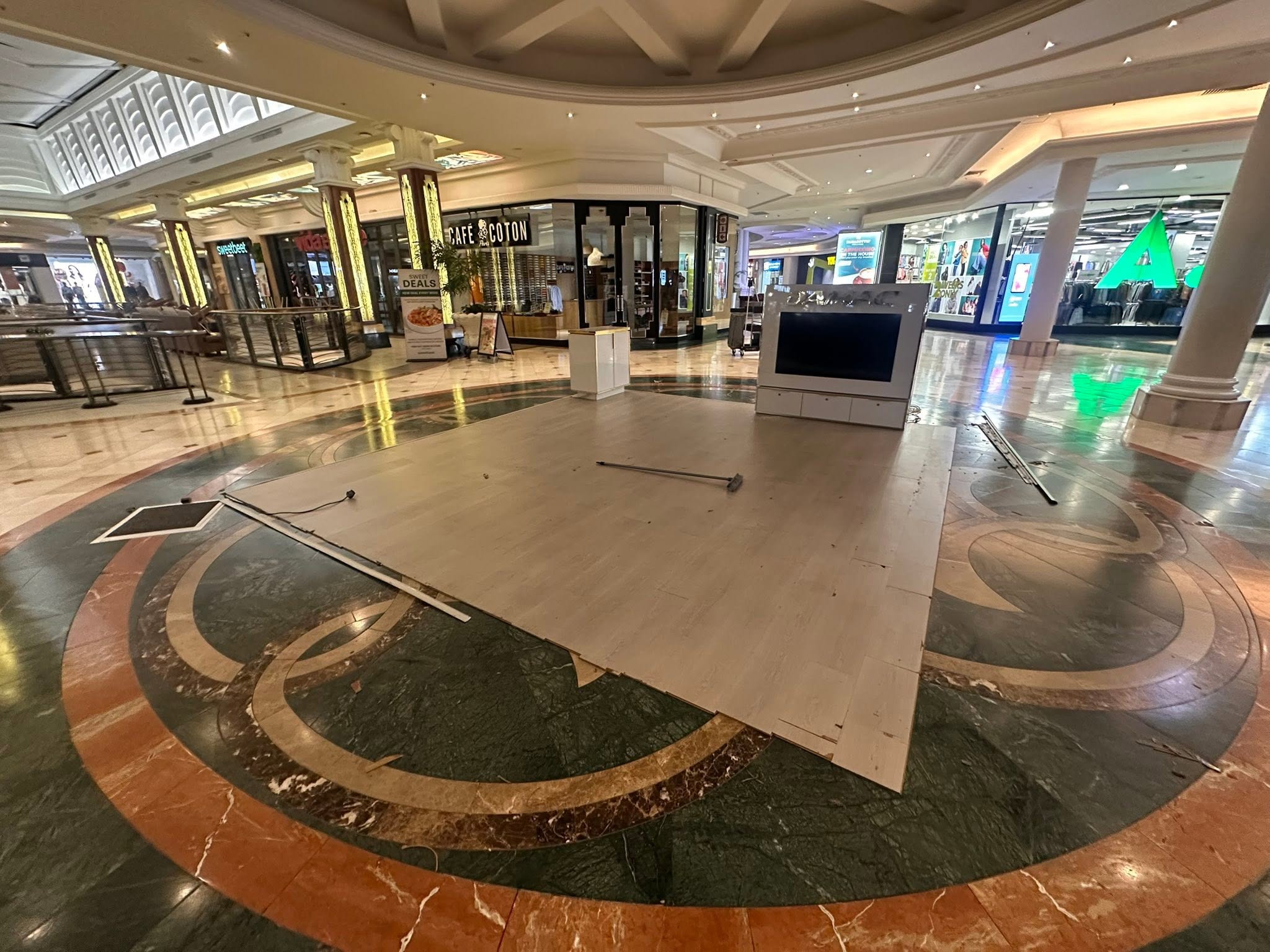 Retail flooring project in progress